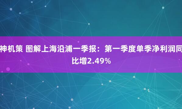 神机策 图解上海沿浦一季报：第一季度单季净利润同比增2.49%