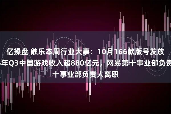亿操盘 触乐本周行业大事:10月166款版号发放,2025年Q3中国游戏收入超880亿元,网易第十事业部负责人离职