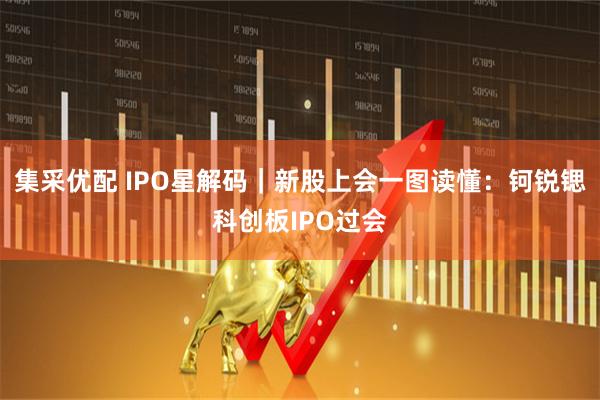 集采优配 IPO星解码｜新股上会一图读懂：钶锐锶科创板IPO过会