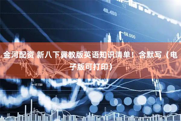 金河配资 新八下冀教版英语知识清单！含默写（电子版可打印）